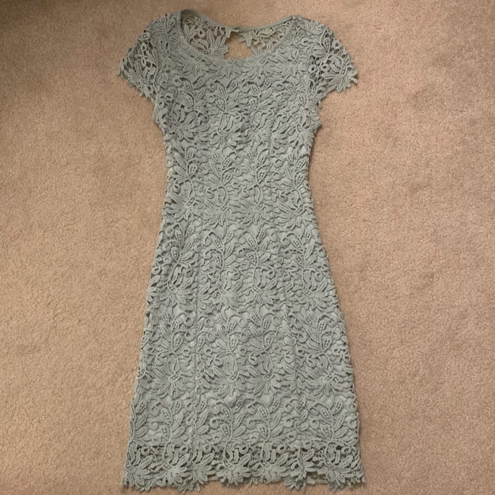 Lulu’s Green Formal Lace Dress
